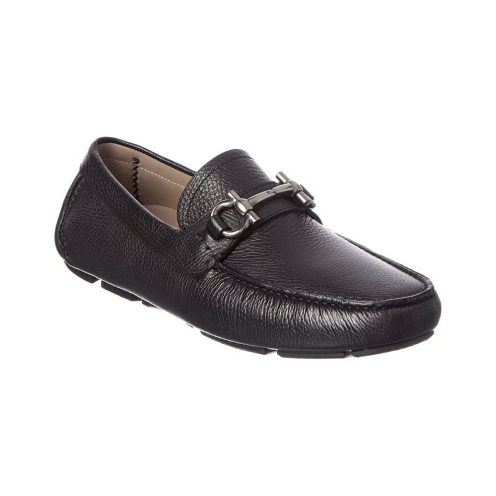 Ferragamo Leather Loafer, Black